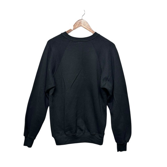 Vintage Jerzees Women's Long Sleeve Black Floral Crew Neck Sweatshirt Size L USA - Picture 2 of 8